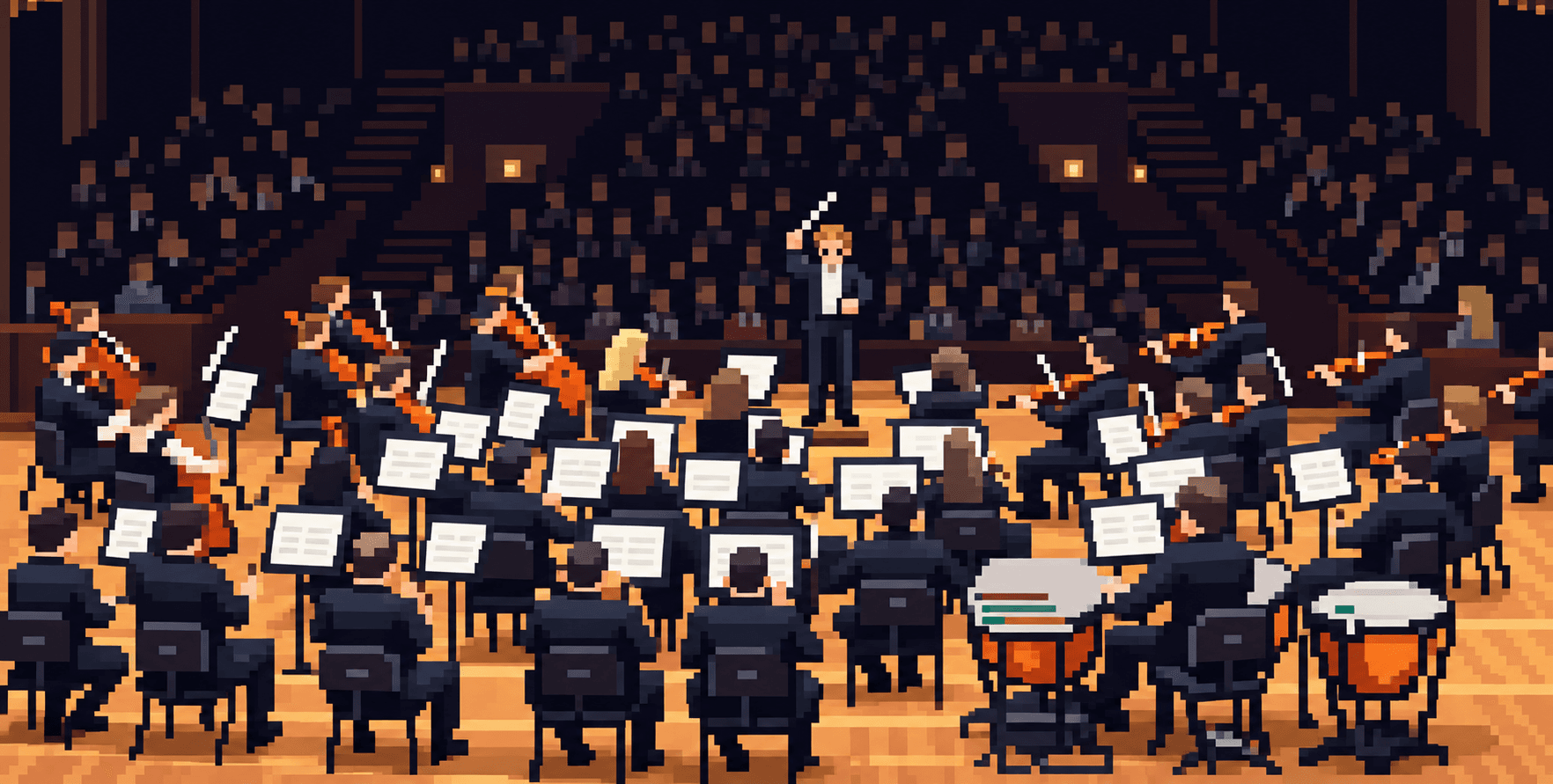 (To be replaced) Pixel art Orchestra cover